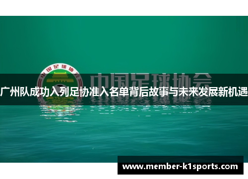 广州队成功入列足协准入名单背后故事与未来发展新机遇