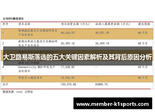 大卫路易斯落选的五大关键因素解析及其背后原因分析